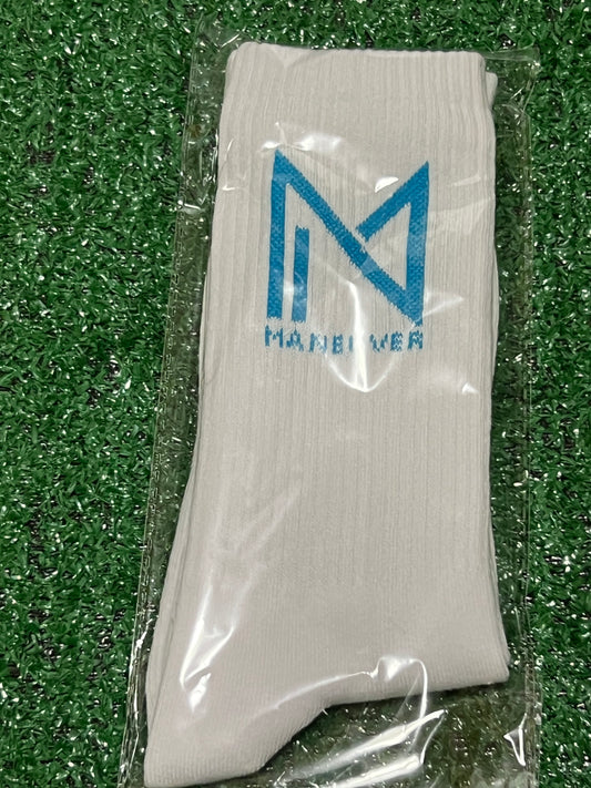 Blue Maneuver Logo socks